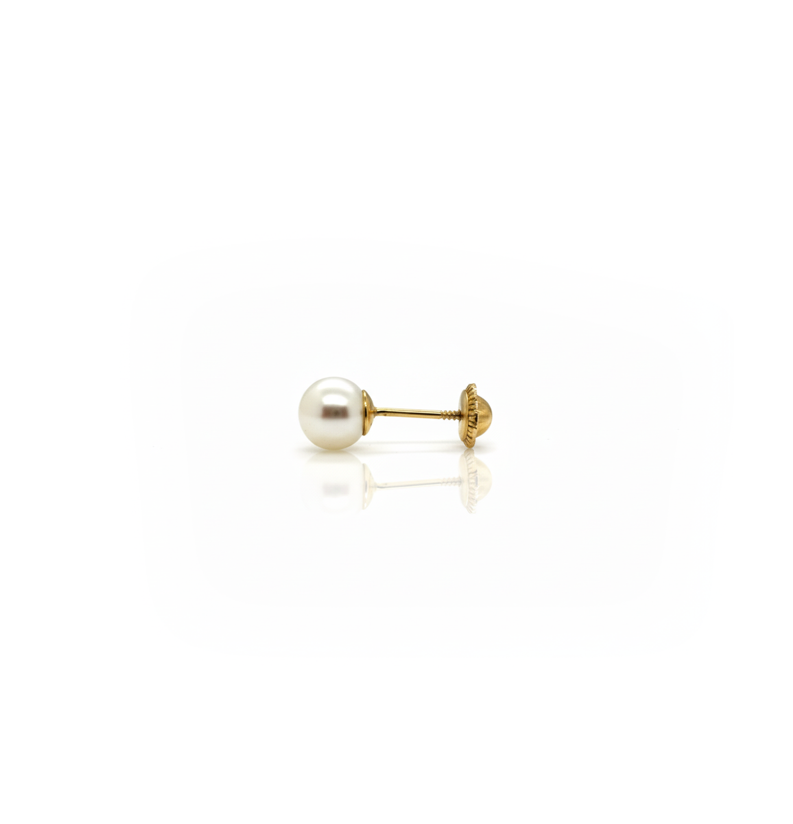 Aros niñita de Oro con Perla Clásica