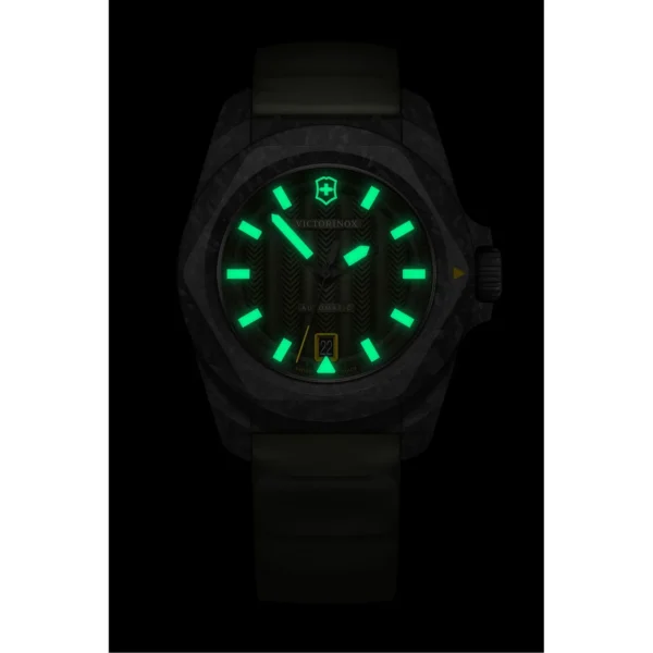 Reloj I.N.O.X. Carbon Automático correa de caucho verde Victorinox