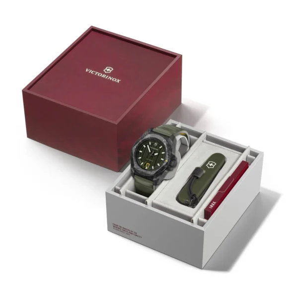 Reloj I.N.O.X. Carbon Automático correa de caucho verde Victorinox