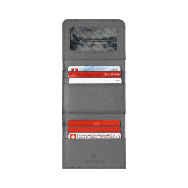 161656-1600-auto Billetera Tri-Fold con protección RFID Gris