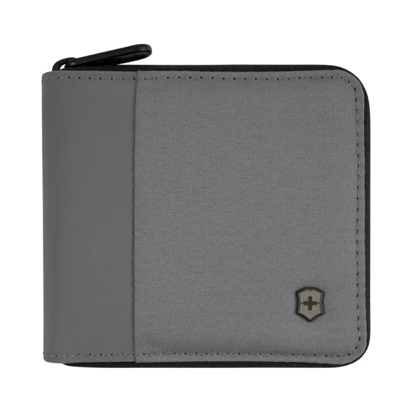161661-1600-auto Billetera Zip-Around con protección RFID Gris