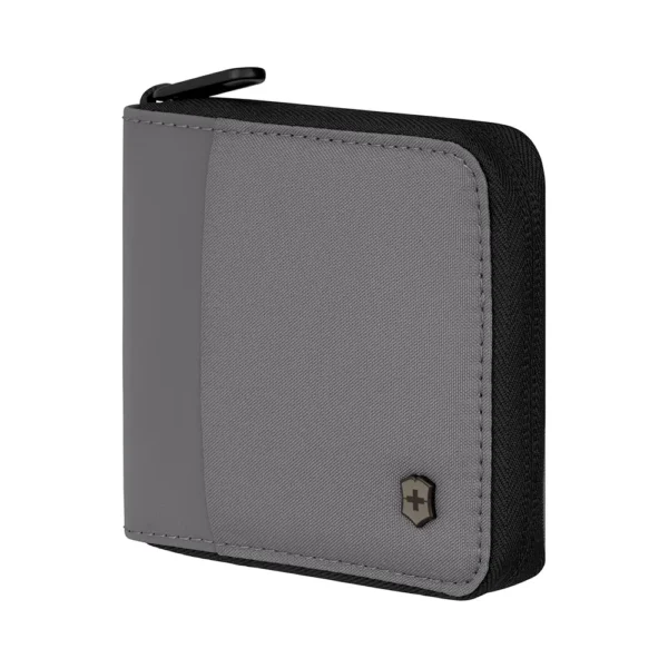 161663-1600-auto Billetera Zip-Around con protección RFID Gris