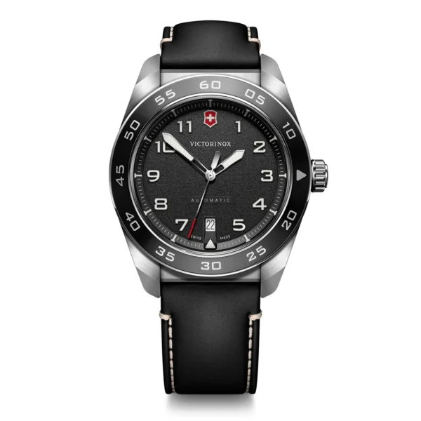 Reloj Swiss Army Automático Negro Correa de Cuero Victorinox