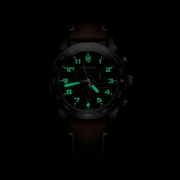 Reloj Swiss Army Chrono Correa de Cuero Café Victorinox