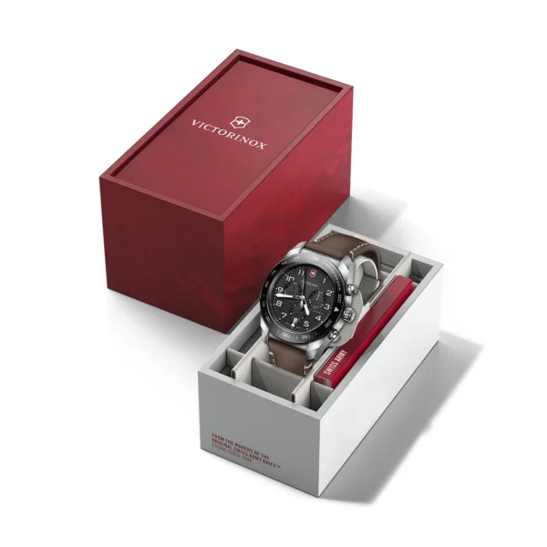 Reloj Swiss Army Chrono Correa de Cuero Café Victorinox