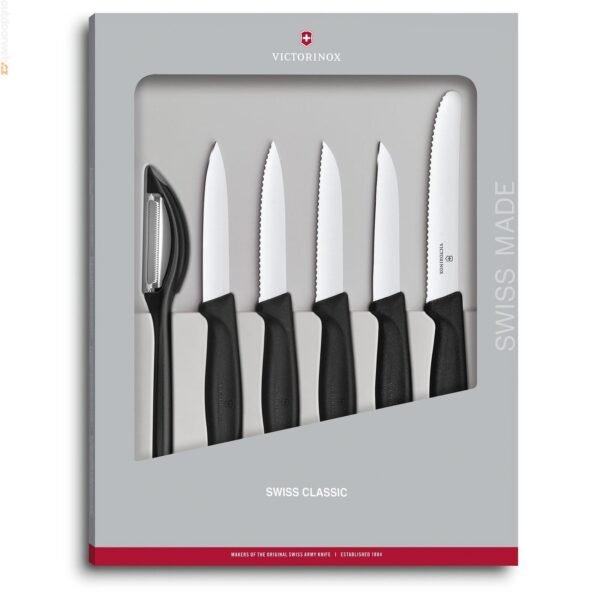 604254 Set cuchillos mondadores Swiss Classic y pelador 6 piezas
