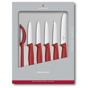 Set de cuchillos mondadores Swiss Classic, 6 piezas Rojo