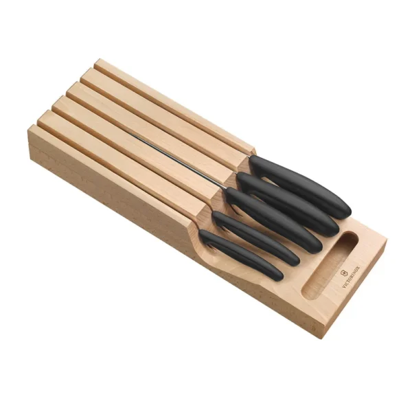 cuchillo de cajon Portacuchillos de cajón Swiss Classic color Café Victorinox