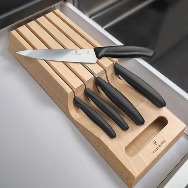 porta chuchillos 3 Portacuchillos de cajón Swiss Classic color Café Victorinox