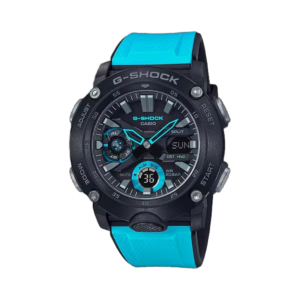 Reloj Casio G-Shock Hombre Analógico Digital Negro y Azul 200M Carbon Core Guard