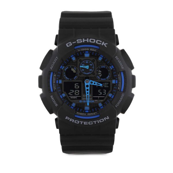 R (6) Reloj Casio G-Shock GA-100-1A2DR Negro/Azul