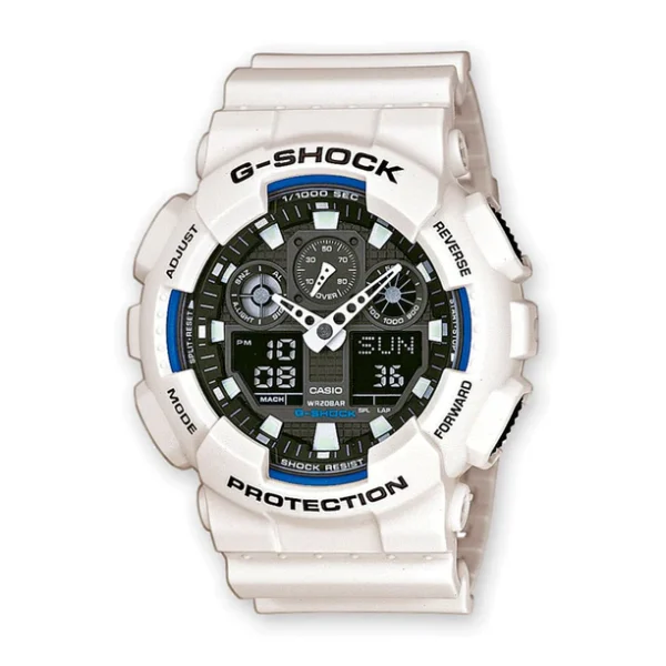 Reloj-Casio-G-Shock-Vintage-GA-100B-7AER---Dando-la-Hora Reloj Casio G-Shock Hombre Analógico Digital Blanco 200M