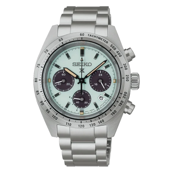 Reloj Seiko Prospex Hombre Cronógrafo Solar Zafiro 100M Esfera Verde Speedtimer