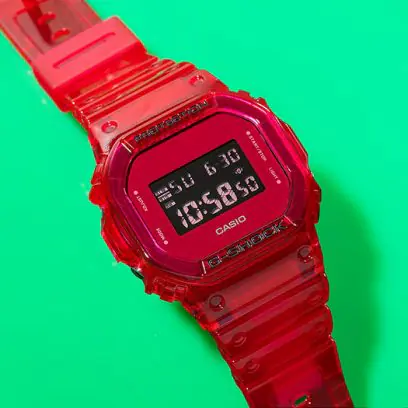 image (2) Reloj Casio G-Shock Hombre Digital Rojo Transparente 200M